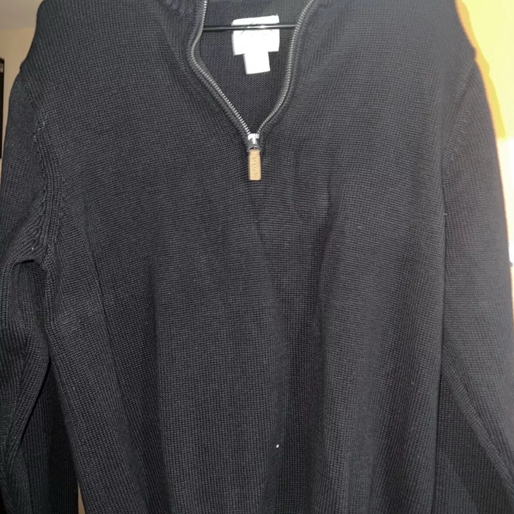 Black Half-Zip Sweater